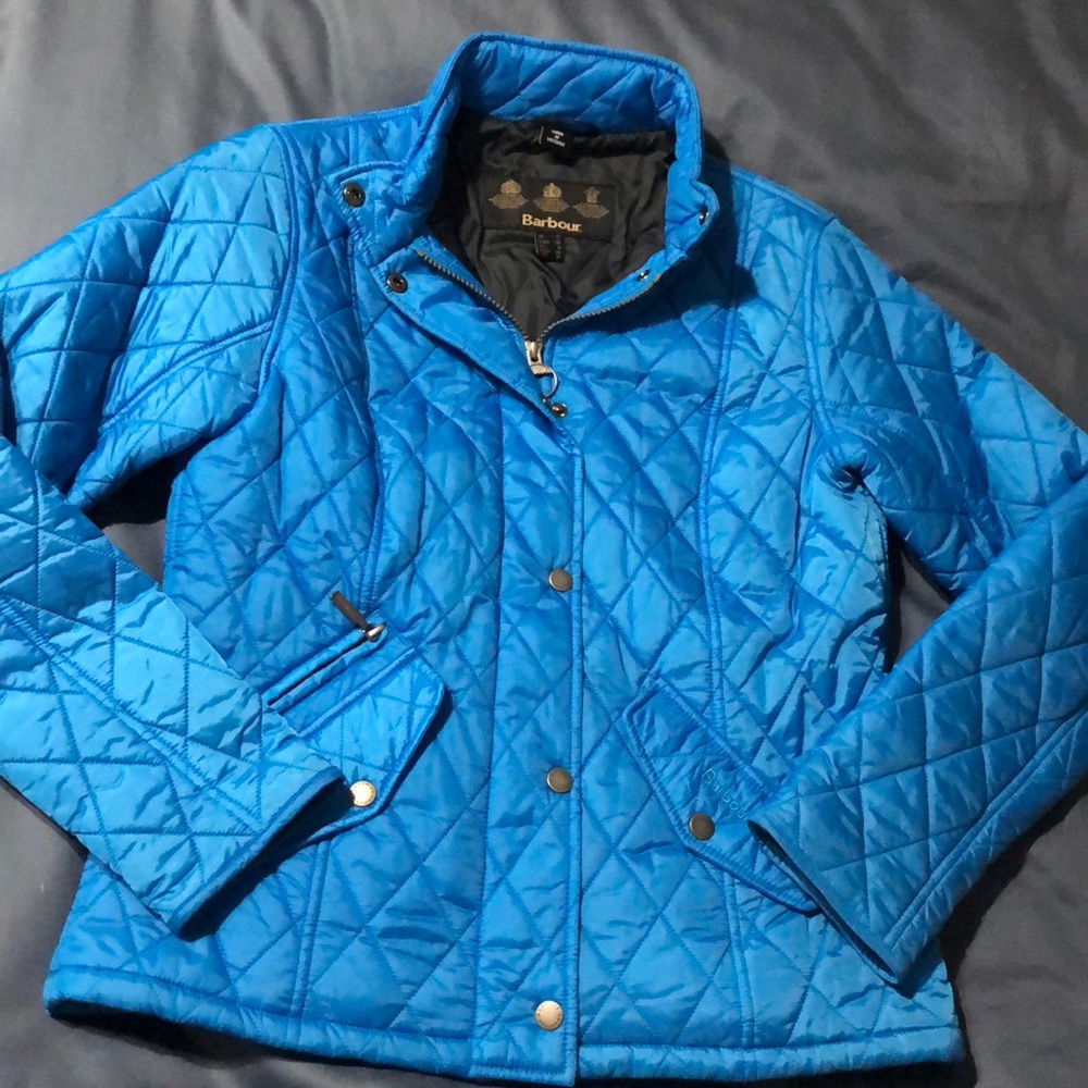 Women’s blue quilted Barbour jacket US size 8